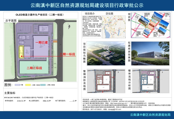OLED微显示器件生产线项目（二期一标段）《建设工程规划许可证》批前公示_01