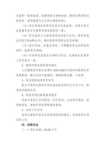 关于云南滇中新区2025年度土地勘测定界成果审查技术服务的采购计划_01