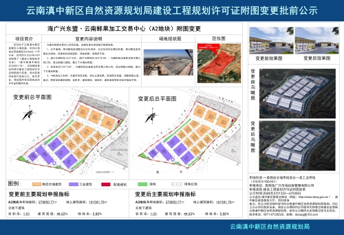 海广兴东盟·云南鲜果加工交易中心(A2、A4地块)建设工程规划许可证附图变更批前公示_01