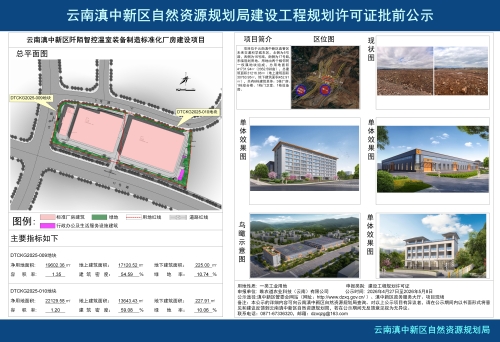 云南滇中新区自然资源规划局建设工程规划许可证批前公示（云南滇中新区阡陌智控温室装备制造标准化厂房建设项目）_01