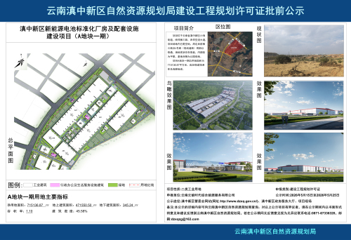 云南滇中新区自然资源规划局建设工程规划许可证批前公示（滇中新区新能源电池标准化厂房及配套设施建设项目（A地块一期）、（B地块一期））1_02
